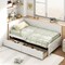 Pine Wood Twin Daybed with Storage Drawers and Platform Design